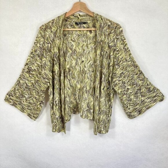 Nic + Zoe  Open Cardigan Lightweight Neutral Academia Boho Grandma Core XL - Picture 1 of 6